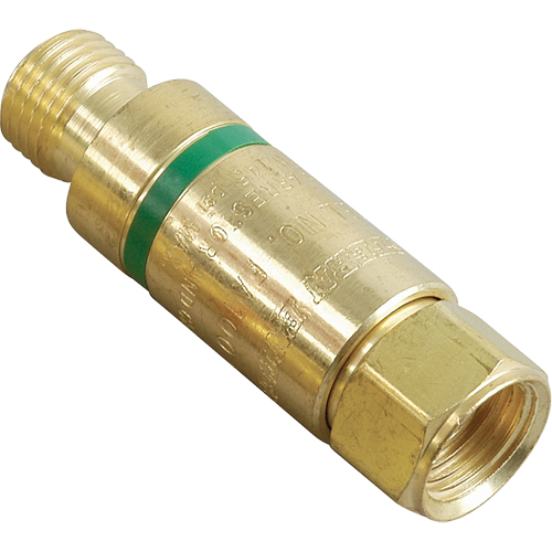 Flashback Arrestors - Oxy/Fuel Gas, Fuel Gas (red)/Oxygen (green), Regulator Adaptor Style Helyx Safety & Industrial Supplies