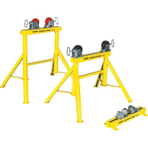 Adjust-A-Rolls&reg; Stand, 1000 lbs. Load Capacity, 36" Pipe Capacity Helyx Safety & Industrial Supplies