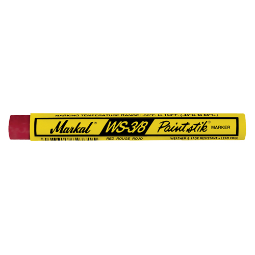 B&acirc;ton de peinture WS-3/8 Paintstik, B&acirc;ton plein, Rouge Helyx Safety & Industrial Supplies