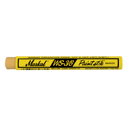 B&acirc;ton de peinture WS-3/8 Paintstik, B&acirc;ton plein, Jaune Helyx Safety & Industrial Supplies