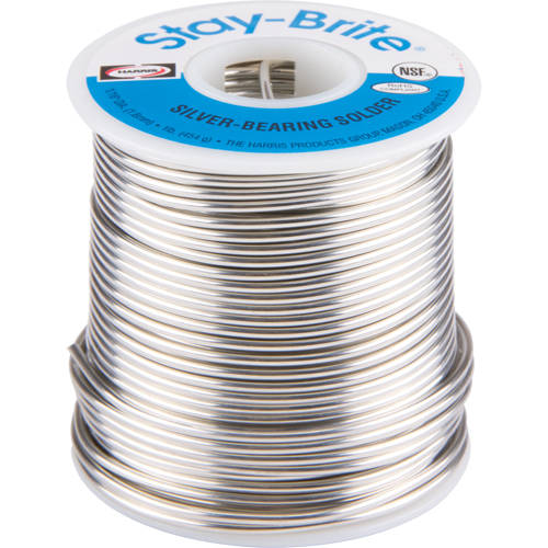 Stay-Brite&reg; Solders, Lead-Free, 96% Tin 4% Silver, Solid Core, 0.0625" Dia. Helyx Safety & Industrial Supplies