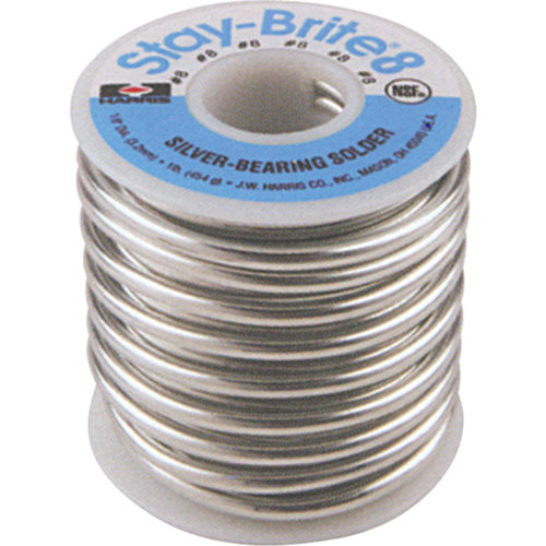 Stay-Brite&reg; Solders, Lead-Free, 96% Tin 4% Silver, Solid Core, 0.125" Dia. Helyx Safety & Industrial Supplies