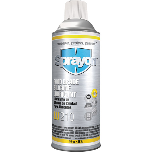 LU210 Food Grade Silicone Lubricant, Aerosol Can Helyx Safety & Industrial Supplies
