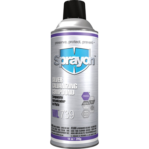 WL739 Silver Galvanizing Compound, Aerosol Can Helyx Safety & Industrial Supplies