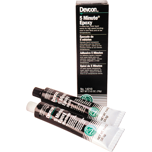 5-Minute Adhesive, 70 g, Tube, Two-Part, Clear Helyx Safety & Industrial Supplies