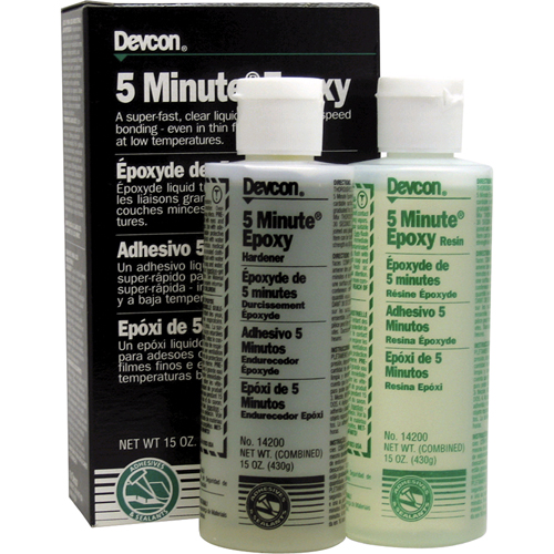 Adh&eacute;sif 5 minutes, 444 ml, Bouteille, Deux composants, Transparent Helyx Safety & Industrial Supplies