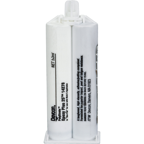 Colle &eacute;poxyde Plus 25, Deux composants, Cartouche double, 50 ml, Gris Helyx Safety & Industrial Supplies