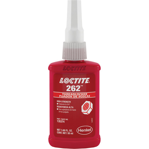 Compos&eacute; de blocage 262, Rouge, &eacute;lev&eacute;, 50 ml, Bouteille Helyx Safety & Industrial Supplies