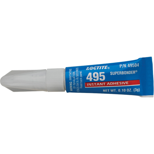 495 Super Bonder&reg; Instant Adhesive, Clear, Tube, 3 g Helyx Safety & Industrial Supplies