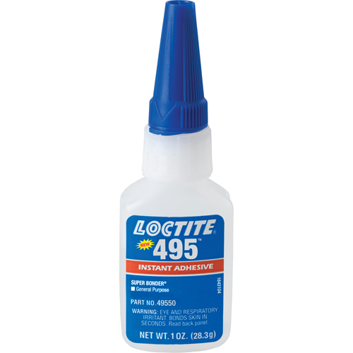 495 Super Bonder&reg; Instant Adhesive, Clear, Bottle, 28.3 g Helyx Safety & Industrial Supplies