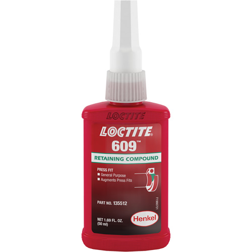 Retaining Compound 609 General Purpose, 50 ml, Bottle, Green Helyx Safety & Industrial Supplies