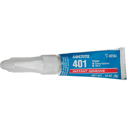 401 General Purpose Instant Adhesive, Clear, Tube, 3 g Helyx Safety & Industrial Supplies