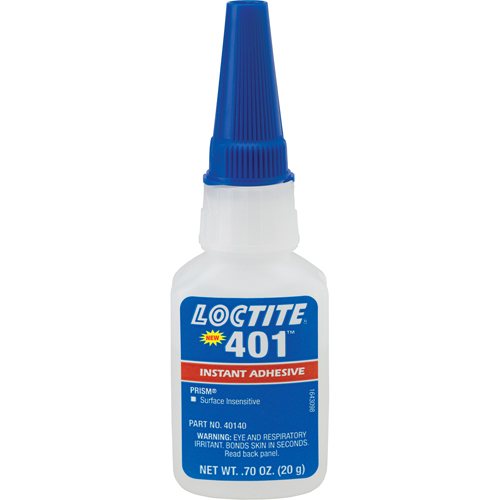 Prism 401 Instant Adhesive, Clear, Bottle, 20 g Helyx Safety & Industrial Supplies