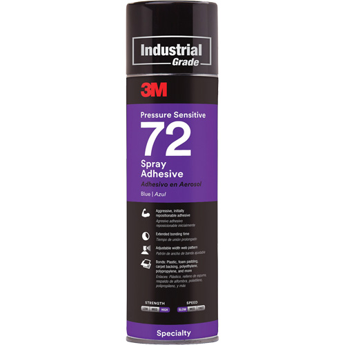Adh&eacute;sifs autocollants 72, Bleu, Canette a&eacute;rosol Helyx Safety & Industrial Supplies