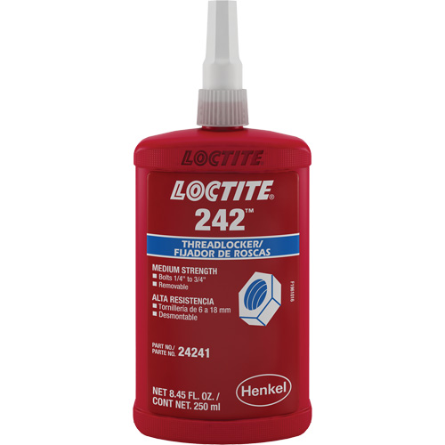 Threadlocker 242 , Blue, Medium, 250 ml, Bottle Helyx Safety & Industrial Supplies