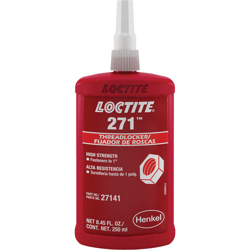 Threadlocker 271 , Red, High, 250 ml, Bottle Helyx Safety & Industrial Supplies