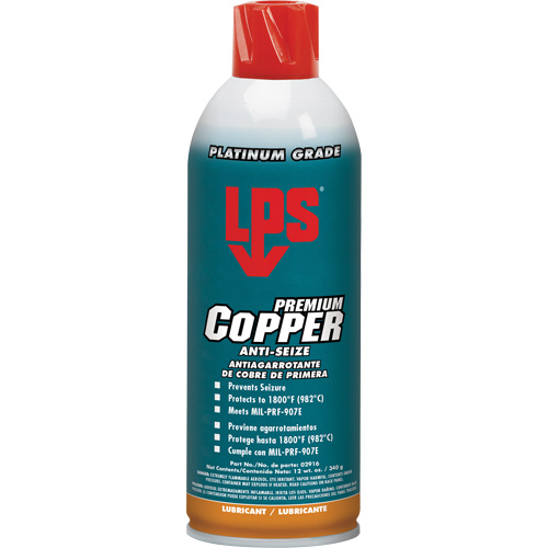 Copper Anti-Seize, 16 oz., Aerosol Can, 1800°F (982°C) Max Temp. Helyx Safety & Industrial Supplies