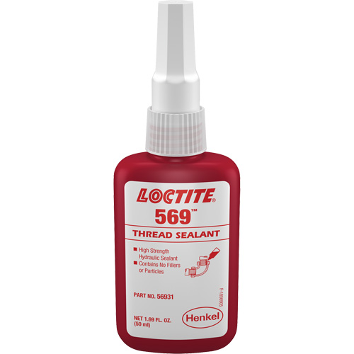 569 Hydraulic Thread Sealant, Bottle, 50 ml, -54° C - 149° C/-65° F - 300° F Helyx Safety & Industrial Supplies