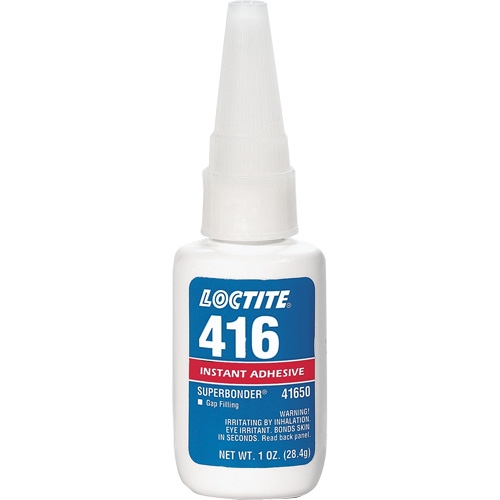 416 Super Bonder&reg; Instant Adhesive, Clear, Bottle, 1 oz. Helyx Safety & Industrial Supplies