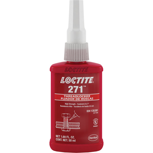 Threadlocker 271 , Red, High, 50 ml, Bottle Helyx Safety & Industrial Supplies