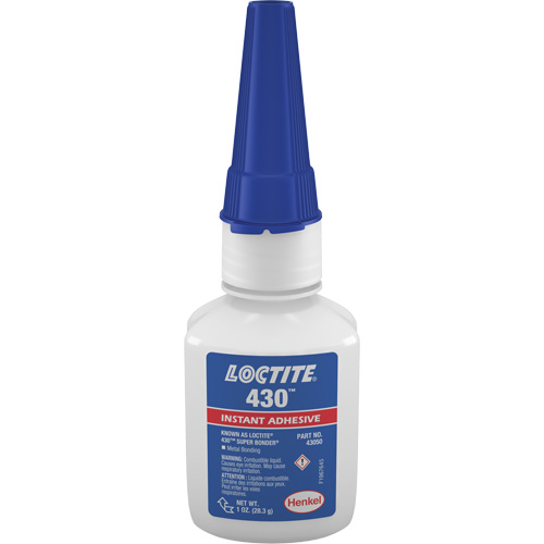 Adh&eacute;sif Super Bonder 422, Transparent, Bouteille, 1 liq. oz. Helyx Safety & Industrial Supplies