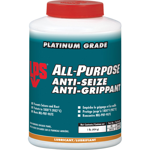 Antigrippant tout usage, 1 lb, Bouteille, 1800°F (982°C) Temp max. Helyx Safety & Industrial Supplies