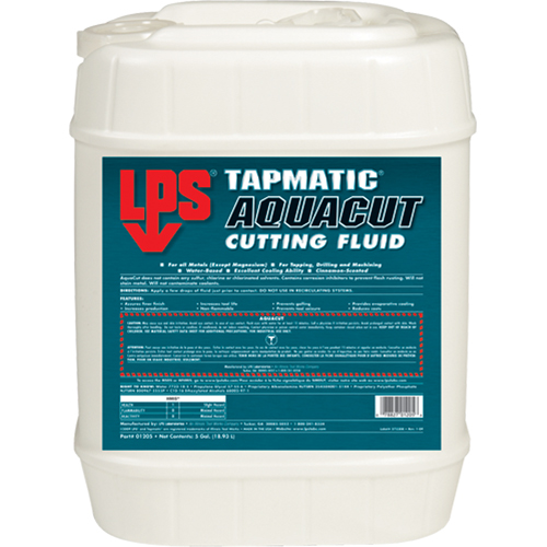 Tapmatic&reg; AquaCut Cutting Fluids, 5 gal. Helyx Safety & Industrial Supplies