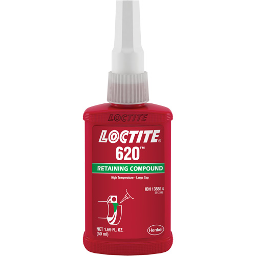 Compos&eacute; de retenue 620 haute temp&eacute;rature, 50 ml, Bouteille, Vert Helyx Safety & Industrial Supplies