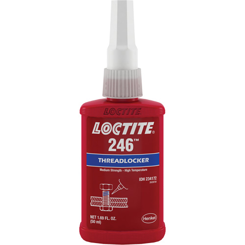 246 High Temperature Threadlocker, Blue, Medium, 50 ml, Bottle Helyx Safety & Industrial Supplies