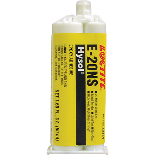 &eacute;poxyde Hysol E-20NS, Deux composants, Cartouche double, 120 g, Havane Helyx Safety & Industrial Supplies