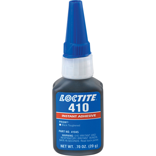 410 Instant Adhesive, Black, Bottle, 20 g Helyx Safety & Industrial Supplies