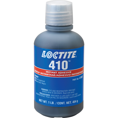 410 Instant Adhesive, Black, Bottle, 454 g Helyx Safety & Industrial Supplies