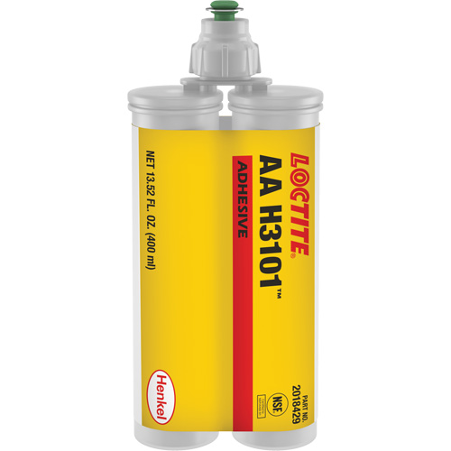 Adh&eacute;sif structural AA H3101, Deux composants, Cartouche double, 400 ml, Blanc Helyx Safety & Industrial Supplies