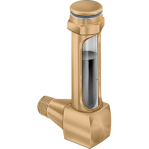 Brass Liquid Level Gauges - Short Elbow, Threaded, 1-15/16" L, 225°F (107.22° C) Helyx Safety & Industrial Supplies