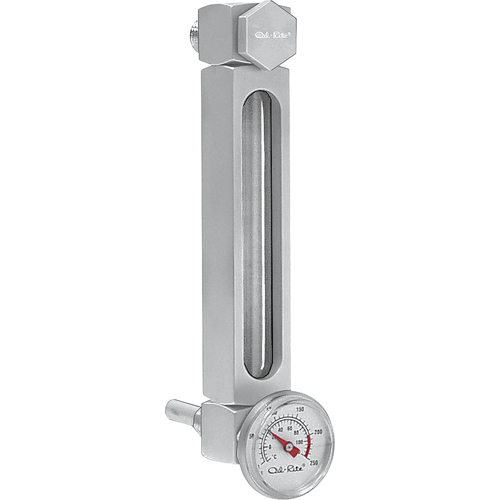 Aluminum Liquid Level Gauge, Threaded, 9" L, 205°F (96.11° C) Helyx Safety & Industrial Supplies