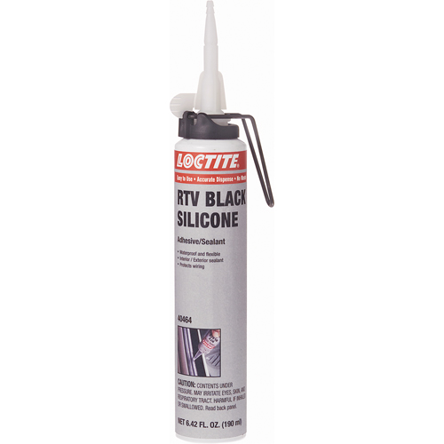 Superflex RTV Silicone Adhesive Sealant, Cartridge, Black Helyx Safety & Industrial Supplies