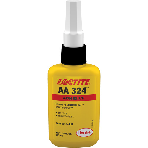 324 Speedbonder Structural Acrylic Adhesive, Two-Part, 50 ml, Bottle, Yellow Helyx Safety & Industrial Supplies