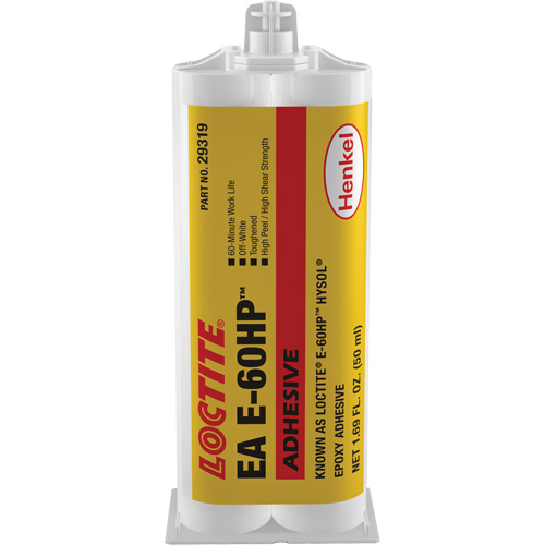 E-60HP Hysol&reg; Epoxy Adhesive, 50 ml, Dual Cartridge, Two-Part, Off-White Helyx Safety & Industrial Supplies