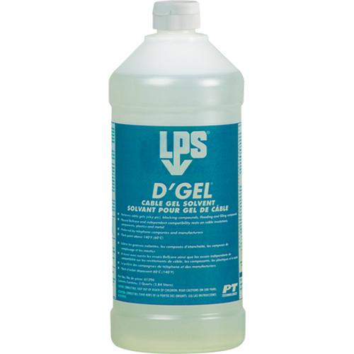 D'Gel&reg; Cable Gel Solvent, 32 oz., Bottle Helyx Safety & Industrial Supplies
