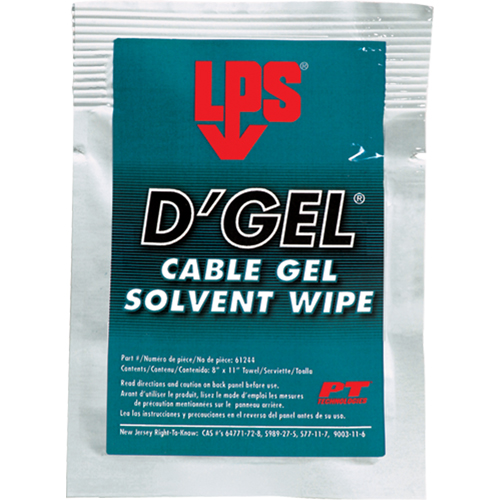 D'Gel&reg; Cable Gel Solvent, Packets Helyx Safety & Industrial Supplies