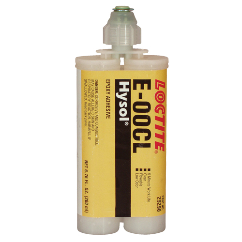 E-00CL Structural Adhesives, 200 ml, Dual Cartridge, Two-Part, Clear Helyx Safety & Industrial Supplies