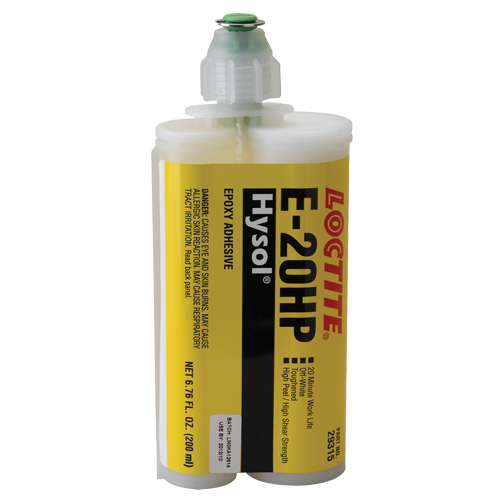 Adh&eacute;sifs structuraux &agrave; s&eacute;chage rapide E-20P, 200 ml, Cartouche double, Deux composants, Blanc Helyx Safety & Industrial Supplies