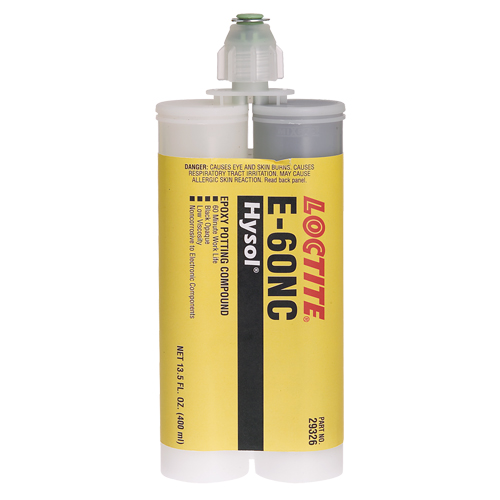 E-60NC Electrically Non-Corrosive Structural Adhesives, 400 ml, Dual Cartridge, Two-Part, Black Helyx Safety & Industrial Supplies