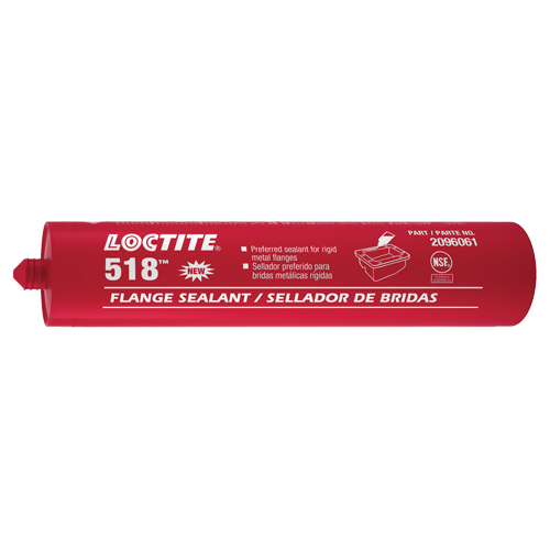 Scellant &agrave; collerettes 518, Cartouche, Rouge Helyx Safety & Industrial Supplies