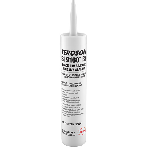 Teroson&reg; SI 9160 Silicone Sealant, Cartridge, Black Helyx Safety & Industrial Supplies