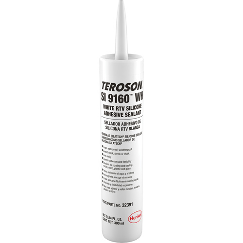 Teroson&reg; SI 9160 Silicone Sealant, Cartridge, White Helyx Safety & Industrial Supplies