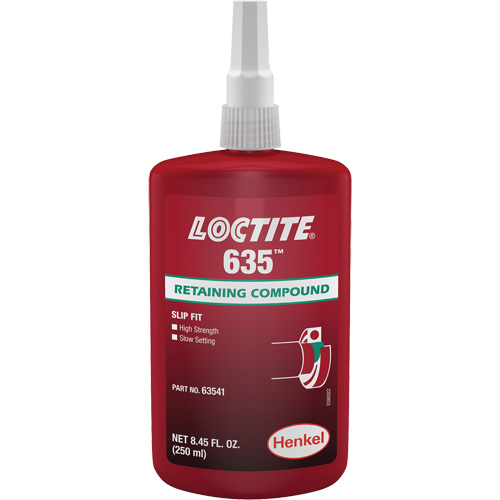 Loctite&reg; 635 Retaining Compound, 250 ml, Bottle, Green Helyx Safety & Industrial Supplies