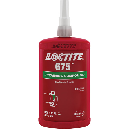 Compos&eacute; de blocage Loctite 675, 250 ml, Bouteille, Vert Helyx Safety & Industrial Supplies
