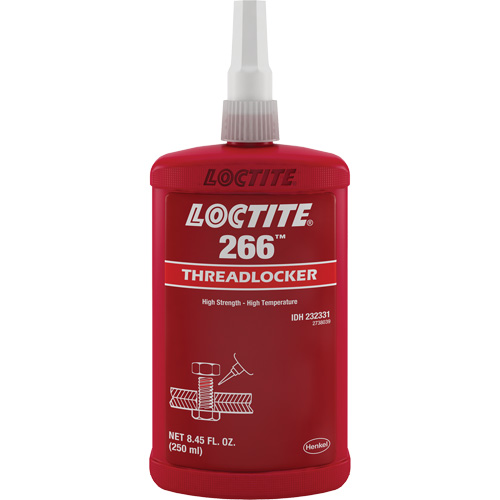 266 Threadlocker, Red, High, 250 ml, Bottle Helyx Safety & Industrial Supplies