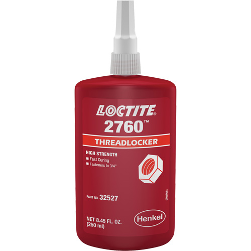 Compos&eacute; de blocage 2760, Rouge, &eacute;lev&eacute;, 250 ml, Bouteille Helyx Safety & Industrial Supplies